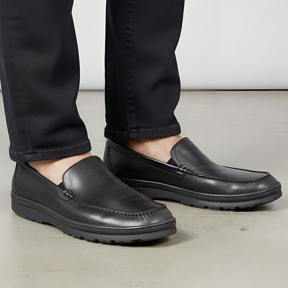 RJ Colt Mens Shoes Loafers Sz 10.5 M Black Leather Office Work Business Wedding